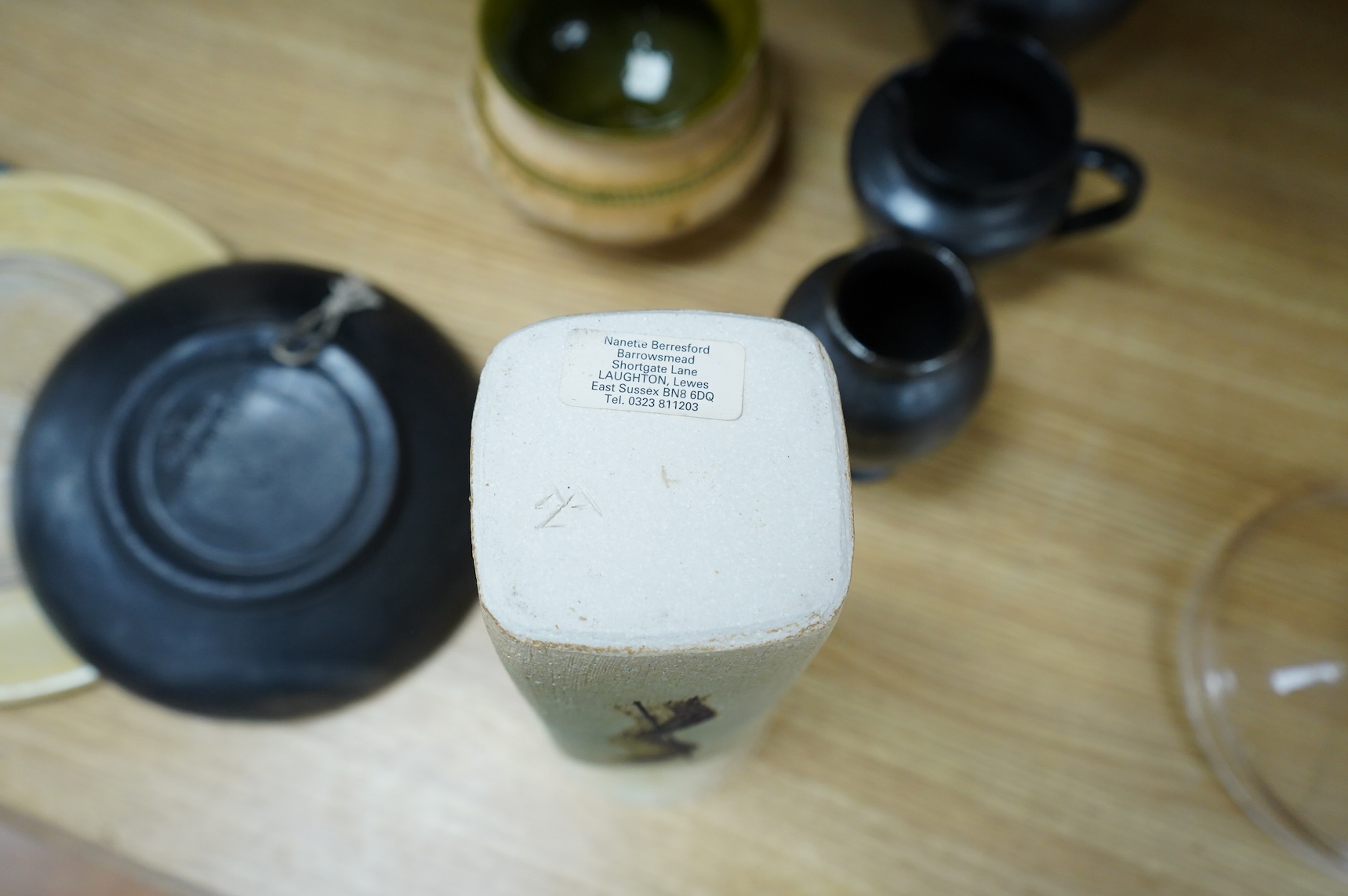 A collection of mixed mid to late 20th century pottery, including a group of Dickerware pottery jugs